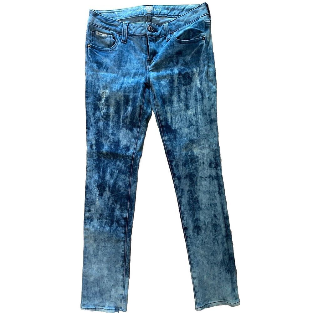 Insight Bean Pole Women's‎ Tie Dye Distressed Studded Slim Leg Denim Jeans 30X30